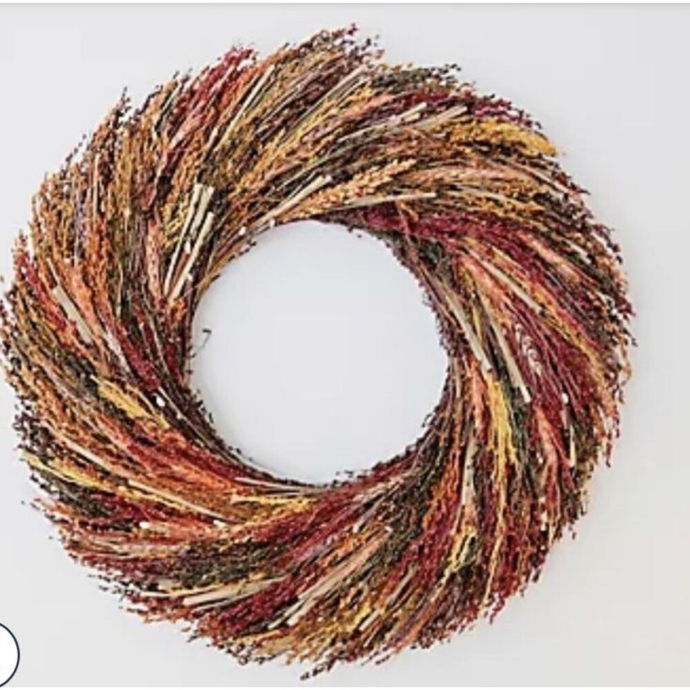 19.5" Multi Color Harvest Wreath by Lauren McBride NEW